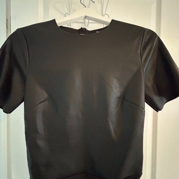 Marciano Guess Faux Leather Bodysuit - Sz S - Picture 6 of 6